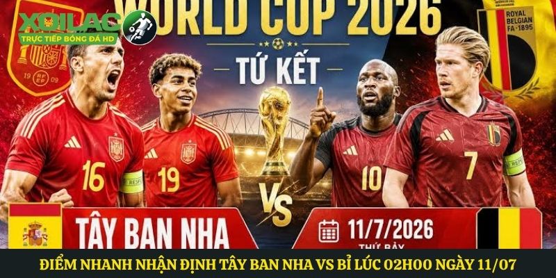 Điểm Nhanh Nhận định Tây Ban Nha vs Bỉ lúc 02h00 ngày 11/07